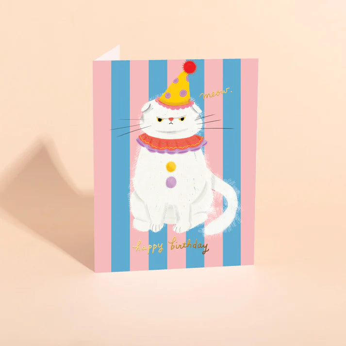 Clowny the Cat Card