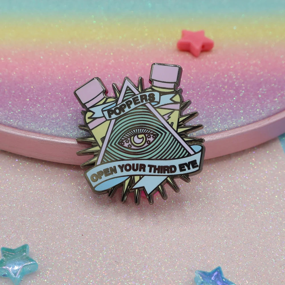 Poppers Open Your Third Eye Enamel Pin Badge