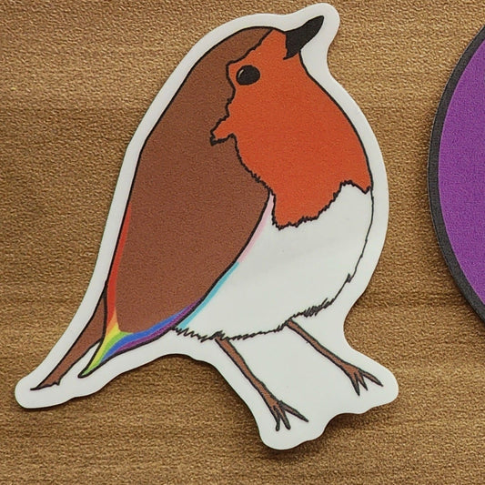Pride Rainbow Robin Sticker