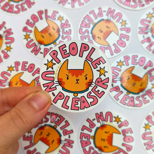People Un-pleaser Cat Sticker