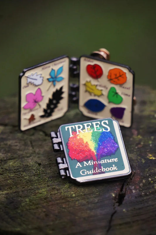 LGBTQ+ Pride Tree Leaf Identification Enamel Pin Badge with NFC Digital Guide