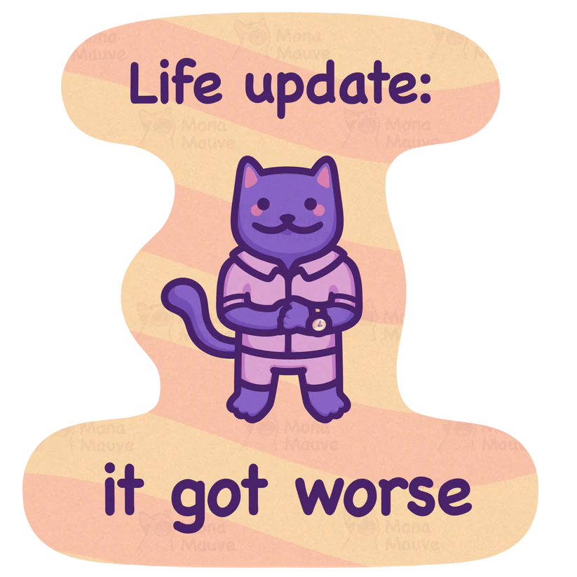 Life Update Cat Sticker