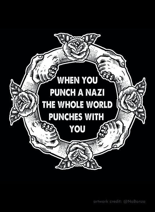 When You Punch A Nazi sticker