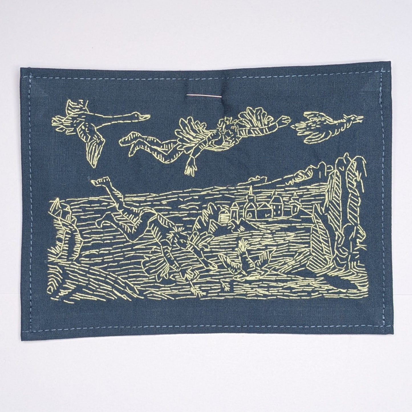 The Fall of Icarus Hand Embroidered Patch