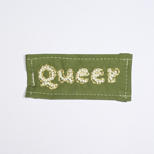 Queer Hand Beaded Patch