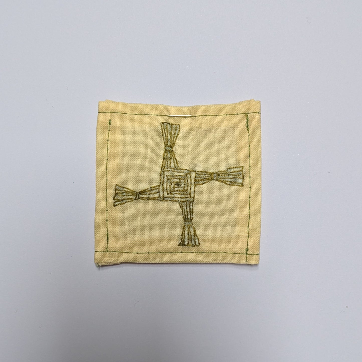 Brigids Cross Hand Embroidered Patch