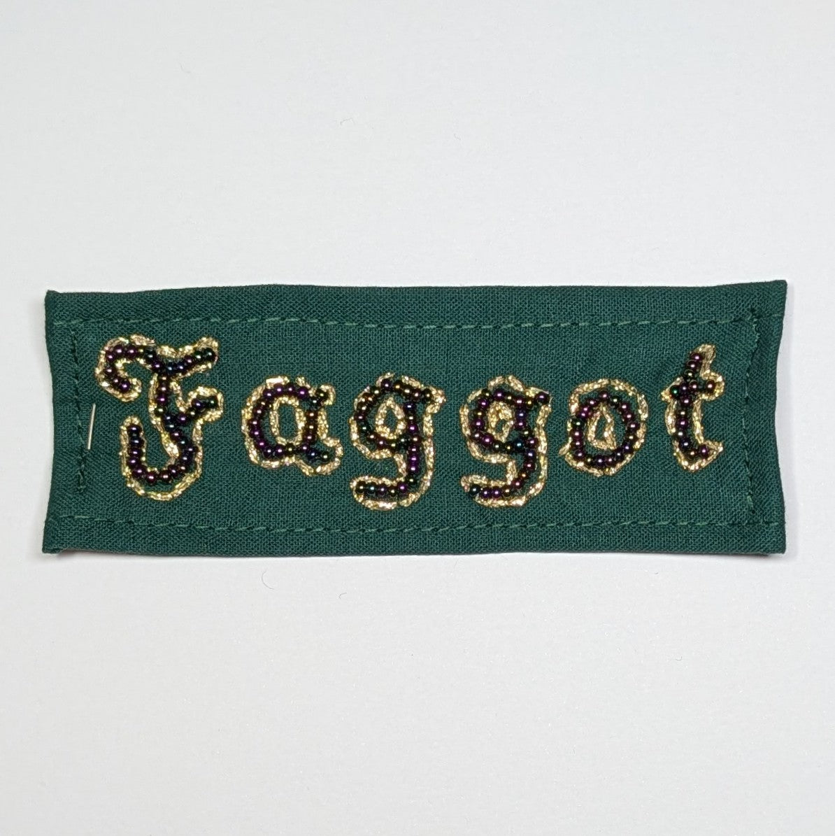 Faggot Hand Beaded Patch