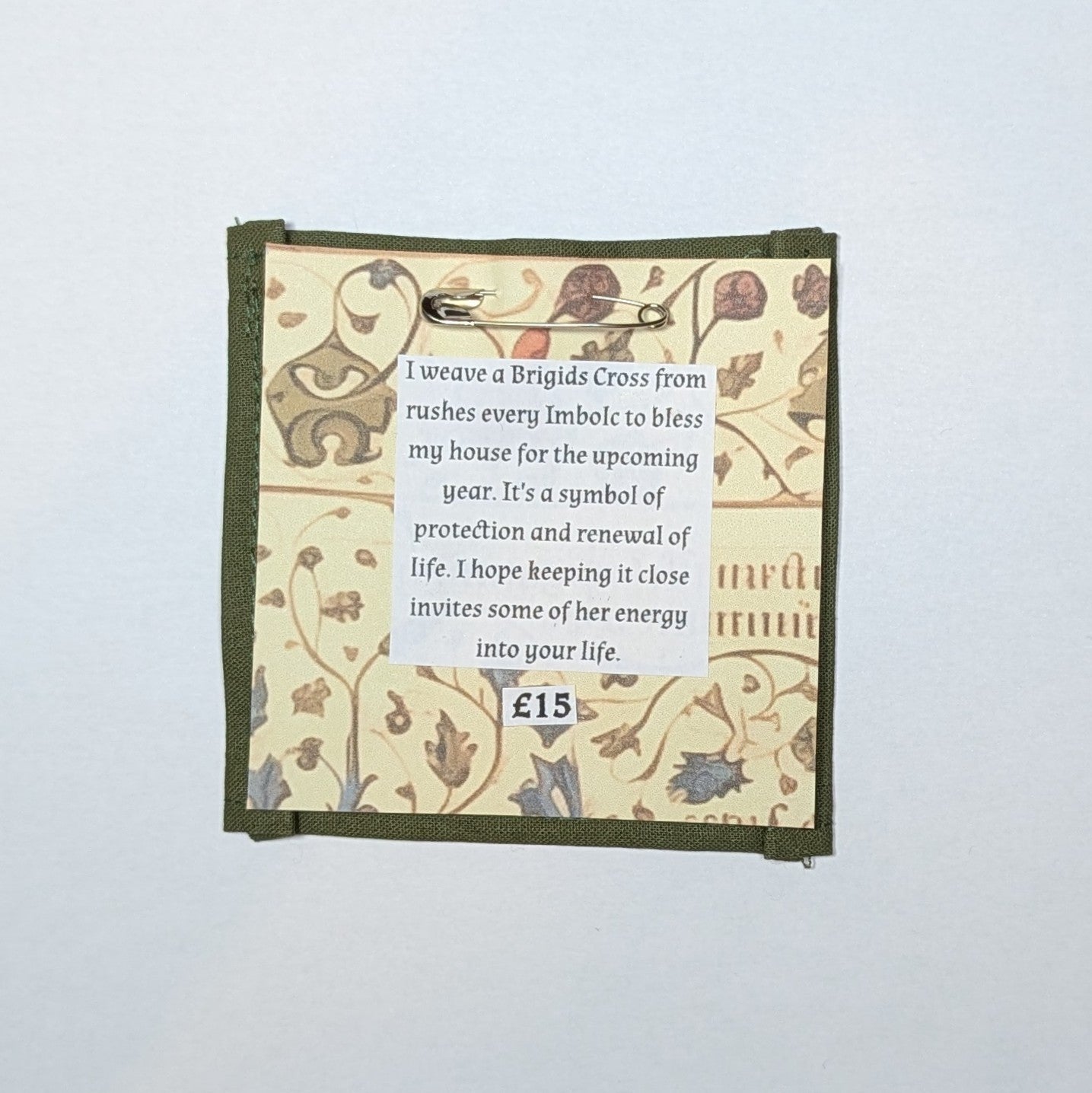 Brigid's Cross Hand Embroidered Patch
