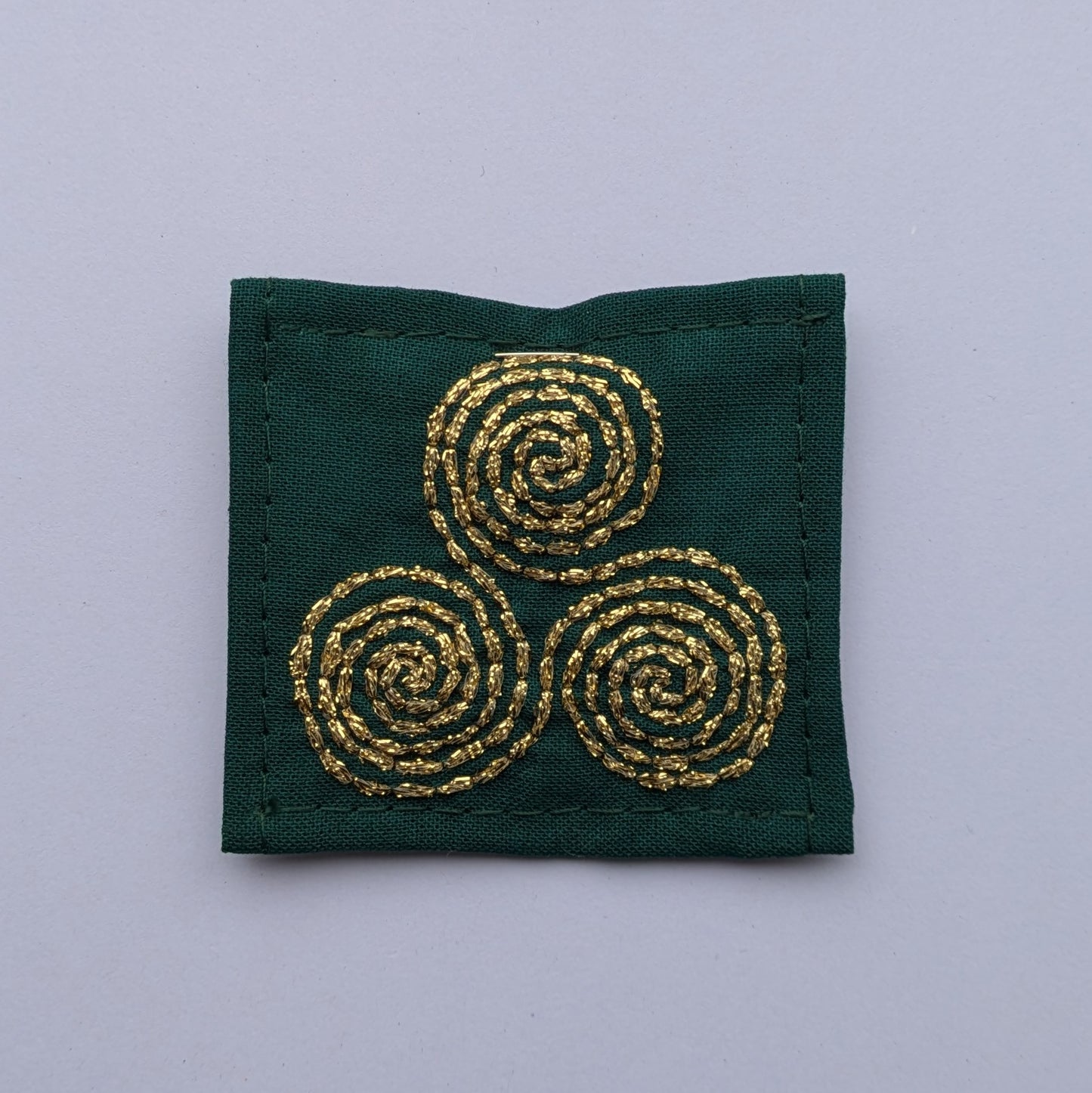 Triskelion Hand Embroidered Patch