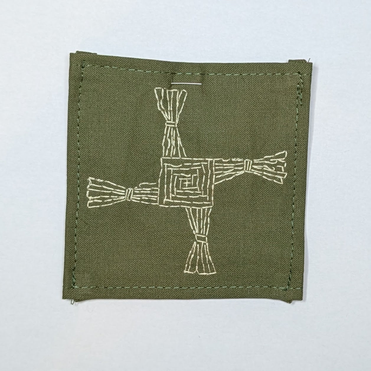 Brigid's Cross Hand Embroidered Patch