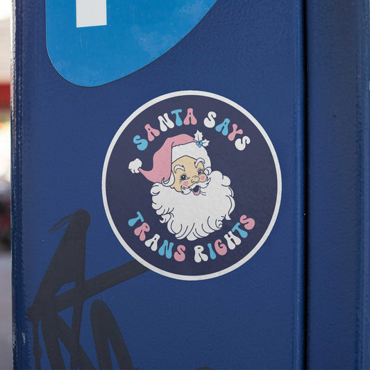 Santa Says Trans Rights sticker